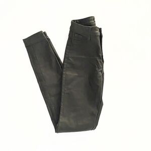 Women’s JC & JQ Dark Green Shimmery Coated Skinny Jeans